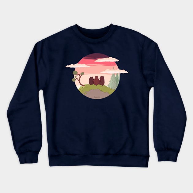 Three Bears Crewneck Sweatshirt by Pastelkatto